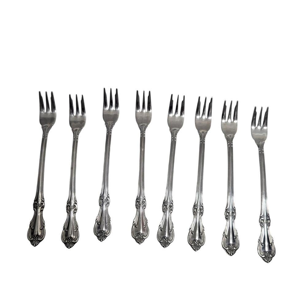 Stainless By Salem Cocktail Forks 5.75" Lot of 8 Forks 12425-2M5